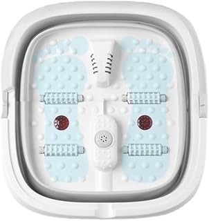 Collapsible Pedicure Foot Spa Electric Foot Bath Spa with Heat and Massage, Bubble, Foot Massager Spa for Feet Stress Relief Soaker Home Basin