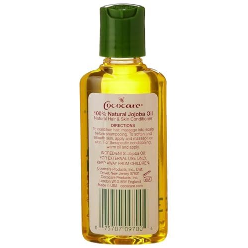 Cococare 100% Jojoba Oil - Deep Moisturizing & Nourishing Jojoba Oil for Skin - Perfect for Hair Care - 2 oz