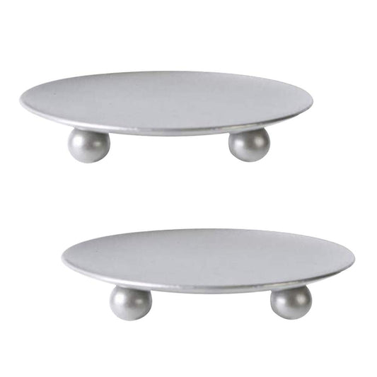 2 Sets Iron Plate Candle Holder