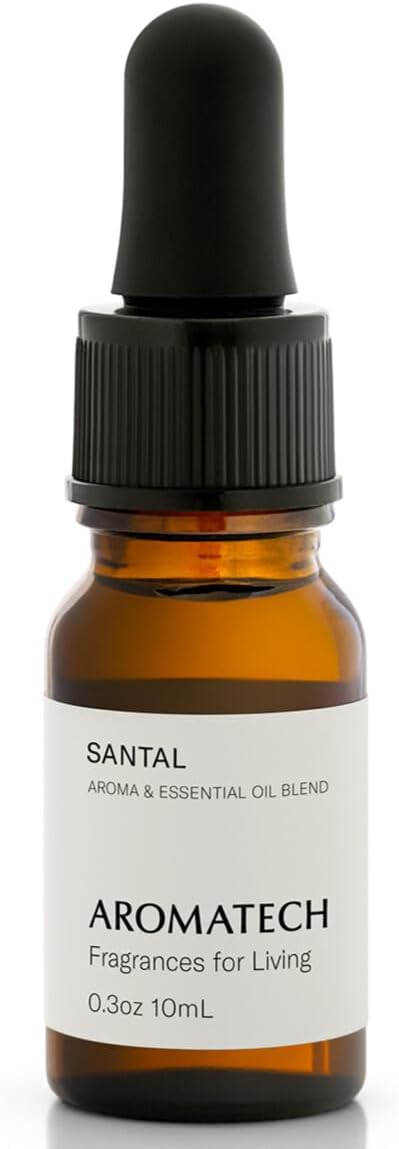 AromaTech Santal Aroma Essential Oil Blend: Luxury Hotel Inspired Aromatherapy with Amber, Vanilla, Cedar & Sandalwood for Ultrasonic Diffusers (0.33 Fl Oz (Pack of 1))