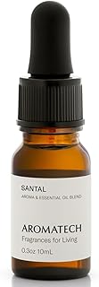 AromaTech Santal Aroma Essential Oil Blend: Luxury Hotel Inspired Aromatherapy with Amber, Vanilla, Cedar & Sandalwood for Ultrasonic Diffusers (0.33 Fl Oz (Pack of 1))