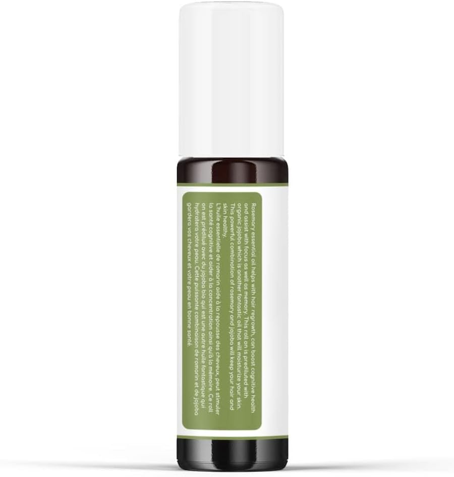 Rosemary Oil for Hair Growth - Blended with Organic Jojoba Oil - Use for Hair Skin Nails - Product of Canada - 10ml