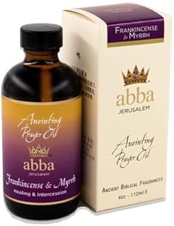 Generic ABBA Oil Frankincense and Myrrh 4oz Bottle ANOINTING Oil in Gift Box - ABBA Jerusalem, Clear