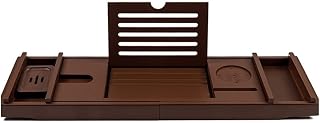 Bath Tub Shelf Rack Multi-Purpose Bathtub Board Tablet with Extending Sides Bathroom Bath Caddy Tray