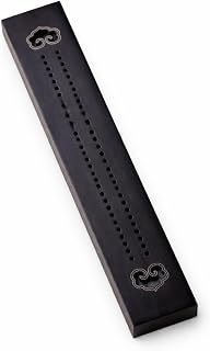 Premium African Ebony Incense Box - Silver Alloy Inlay - Handmade