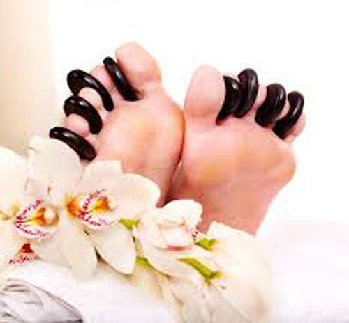 12Pcs Small Hot Massage Stones Set Natural Lava Basalt Heated Warmer Stone for Spa Massage Black 1.18 x 1.57 in(3x4cm)