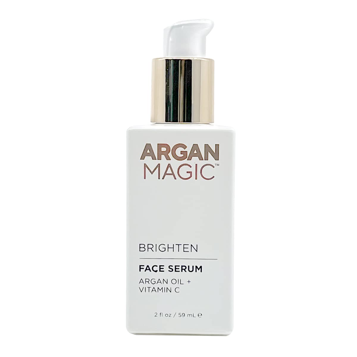 Argan Magic Brighten Face Serum with Vitamin C & Argan Oil - Hydrating & Brightening Formula | Reduce Dark Spots, Fine Lines, & Wrinkles (2 oz)