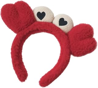 Red Crab claw Headband for Women SPA Skin Care Facial Hair Band Makeup Washing Hair Accessories (Red Crab claw)