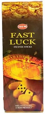 Hem Fast Luck Incense Sticks (120 Sticks, 6 Boxes Inside) - 9 Inches Long, 20g per Box - Perfect for Meditation, Rituals,Cleansing & Positive Vibration.