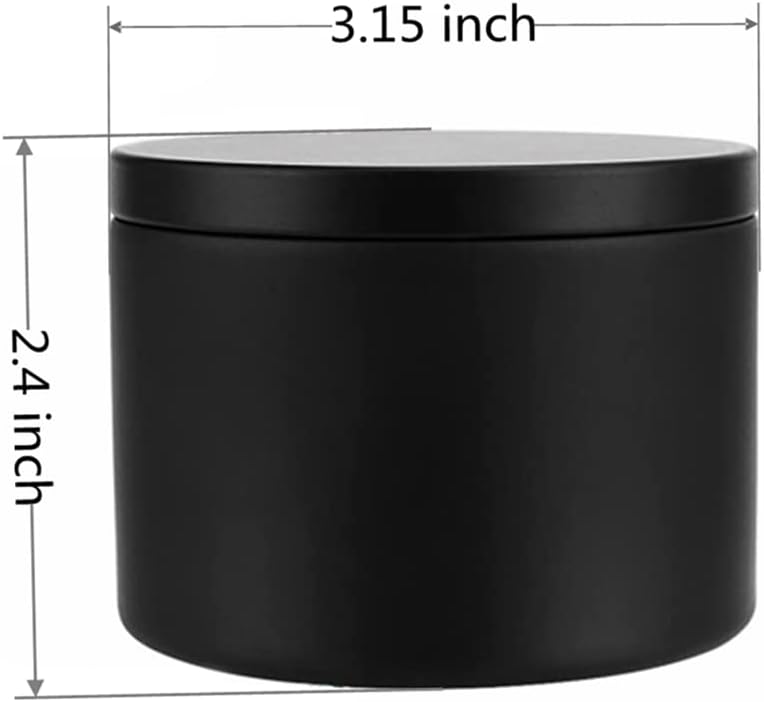 sonviitins 24 Pieces 8 oz Black Candle Tins,8oz Candle Jars Candle Containers with Lids, Candle tin for Candles Making, Arts & Crafts, Storage, and Gifts