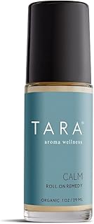 TARA Spa Therapy Calm Aromatherapy Roll-On Remedy – 100% Organic Liniment, Eases Stress & Promotes Peace, Ylang Ylang, Lavender, Grapefruit, 1oz