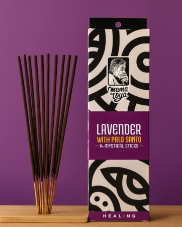 Lavender with Palo Santo Incense Sticks (14 Mystical Sticks) – Calming, Healing, Purifying & Natural Handcrafted Aroma
