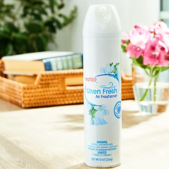 Linen Fresh Scent Air Mist, Air Freshener Spray, Odor Fighting Room Spray (8 oz, 3 Pack) Deodorizer for Home Bathroom Kitchen Office Apartment Dorm Room Classroom