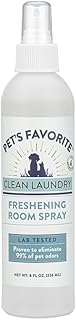 Pet’s Favorite Room Spray 8 OZ Concentrated Air Freshener for Home with a Clean, Light Scent, Common Household and Pet Odor Spray, Clean Laundry - Pack of 1