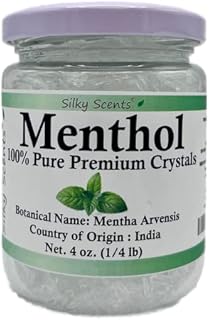 4 oz Premium Menthol Crystals 100% Pure Organic and Natural in Glass Jar