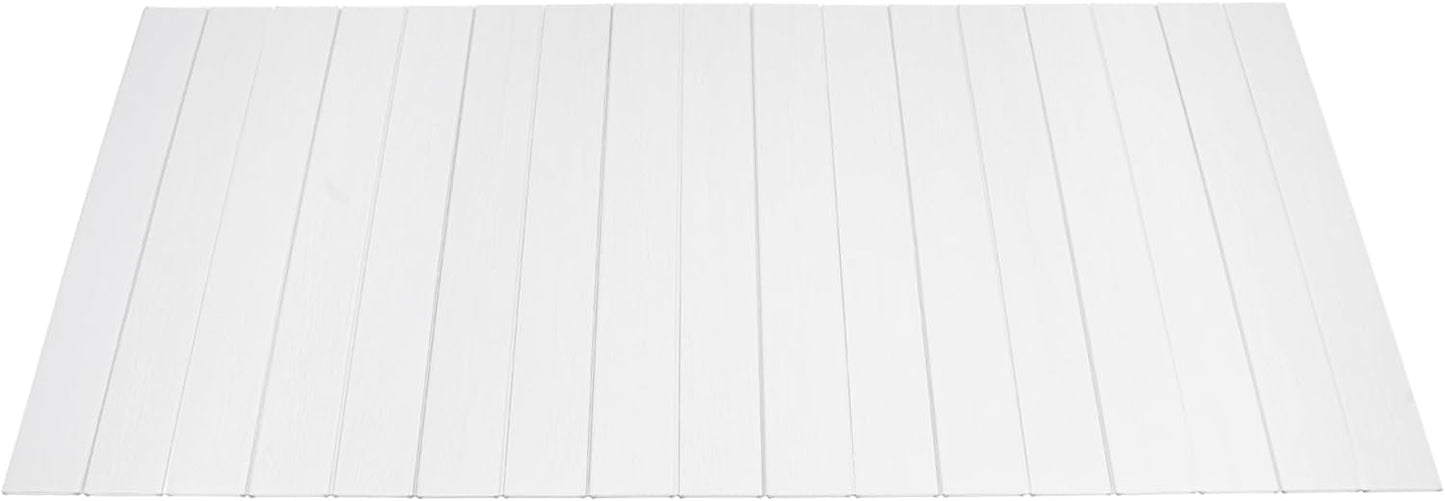 Foldable Bathtub Tray for Bathroom Storage and Relaxation, White Wood Grain Cover Board, Adjustable Bath Caddy Shelf for Home Spa, Adults, and Families