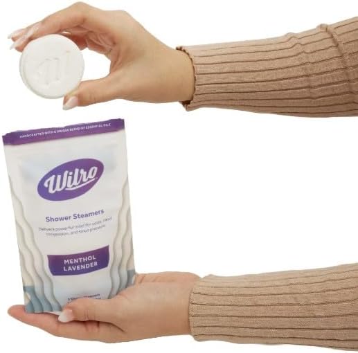 Wilro Soothing, Aromatic Shower Steamers, 3 Pack, Menthol Lavender (6 Steamers), Made in The USA