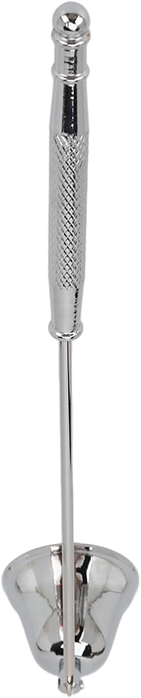 Candle Care, Candle Wick Trimmer and Snuffer Set Vintage Stainless Steel Candle Wick Snuffer with Long Handle for Putting Out Candle Flame Safely for Smokeless Extinguishing (Silver)