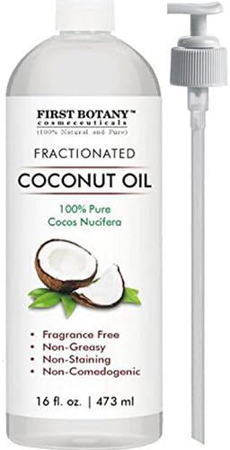 Fractionated Coconut Oil 16 fl. oz - 100% Natural & Pure MCT Coconut Oil for Hair, Skin,and Aromatherapy Carrier Oil, Massage Oil,Best Skin Moisturizer