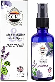 Patchouli Air Freshener - Room Spray - Odor Eliminator - Deodorizer - Car Air Freshener - Home Spray - Linen Spray - Fabric Refresher - Non-Toxic - Alcohol Free - Made in USA (4 Oz)