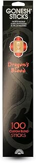 Gonesh - Custom Blend Incense Sticks - Non-Toxic 10” Slow Burn Aromatic Sticks - Dragon’s Blood - 100 Count