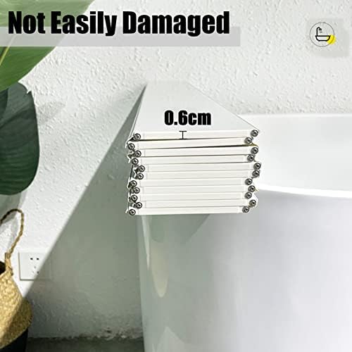 Bamboo Bathtub Caddy Tray with Foldable Dust Proof Board Spa Bathroom Shower Shelf nizer for Relaxing Bath Time Multifunctional Design with 0.6cm Thickness