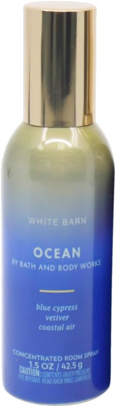 Bath & Body Works OCEAN Concentrated Room Spray Gift Set with a Blue Bow for Holiday 1.5 oz – Pack of 3