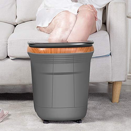 Foldable Foot Bath SPA Bucket Massager Acupressure Bubble with Stand Plastic Basin Relaxing Pressure Home Travel Portable