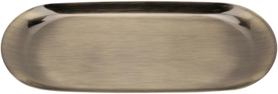 Stainless Steel Decorative Tray 9.1x3.7 Inch – Aromatherapy Candle Organizer with Mirror Polish for Home Decor & Snack Serving(Bronze)