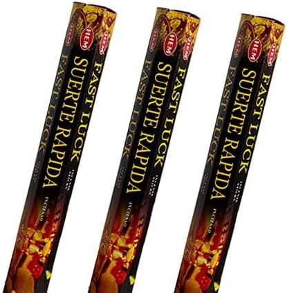 Hem Fast Luck Incense Sticks (120 Sticks, 6 Boxes Inside) - 9 Inches Long, 20g per Box - Perfect for Meditation, Rituals,Cleansing & Positive Vibration.