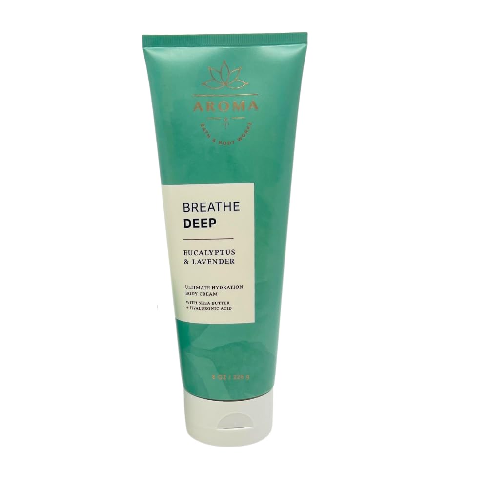 Bath and Body Works Aromatherapy Breathe Deep Eucalyptus Lavender Pillow Mist & Body Cream Gift Set