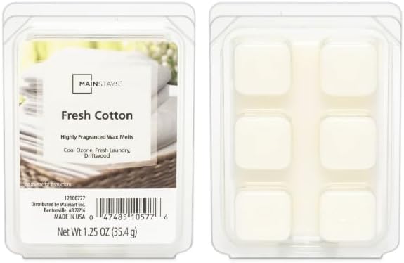 Mainstays Fresh Cotton Scent6 Cube Wax Melt, 1.25 oz
