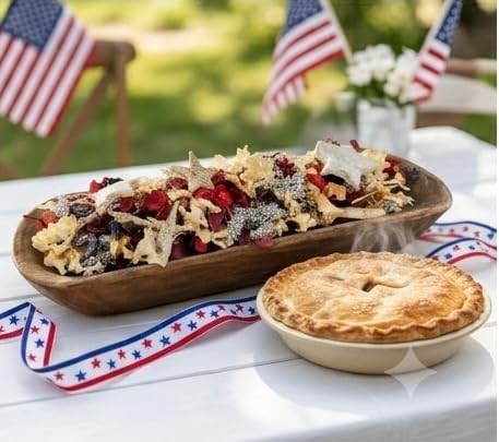 Stars & Stripes Handcrafted Potpourri – Patriotic Dough Bowl Filler