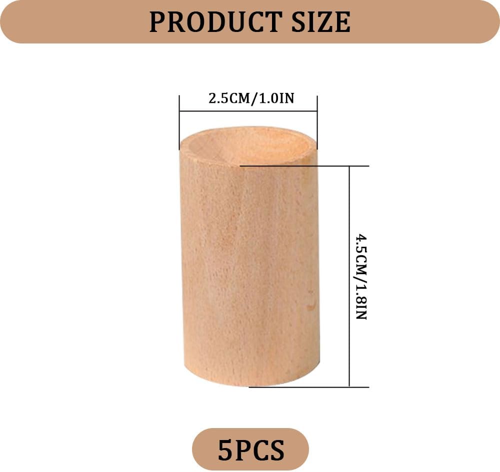 5 Pcs Wood Essential Oil Diffusers,Small Wood Fragrance DIffusers,Fragrance Retention,Wooden Aromatherapy Round Diffuser for Car,Home, Bathroom, Office, Toilet, Yoga Room, Sauna Room