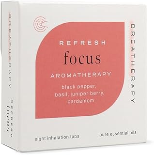 Aromatherapy Focus Patches - Pure Essential Oil Aroma Patch - Black Pepper and Basil Essential Oil for Focus - 8-Pack