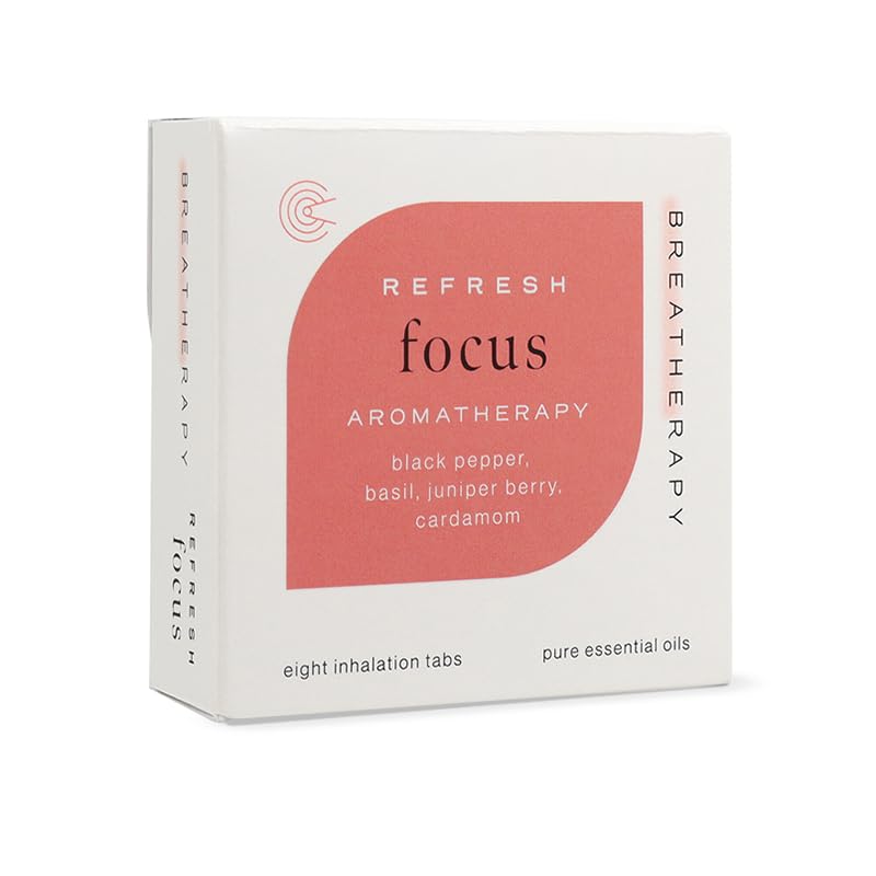 Aromatherapy Focus Patches - Pure Essential Oil Aroma Patch - Black Pepper and Basil Essential Oil for Focus - 8-Pack