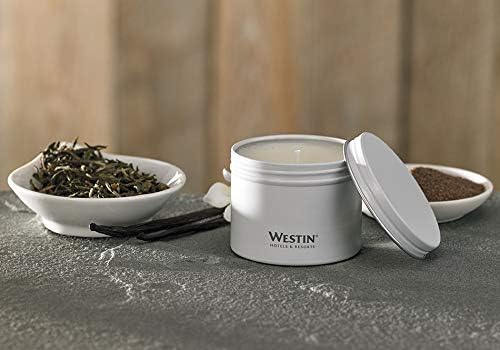 Westin White Tea Candle in a Tin - Hand-Poured, Soy Candle in Tin - Signature White Tea Scent - 4 oz. - Set of 10