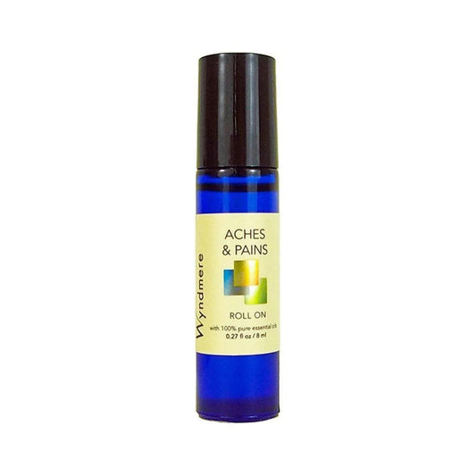 Aches & Pains Roll-on - 100% Pure Essential Oils and Jojoba Oil - Wyndmere - 8ml