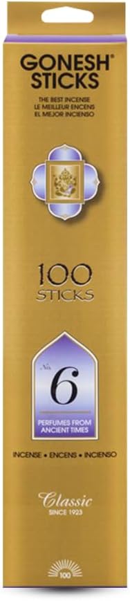 Gonesh Classic Collection #6 Incense (4 Pack), 4 Piece, Gold