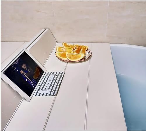 Luxury Folding Bathtub Cover Caddy Tray - 0.6cm Thick Insulation Lid for Spa & Reading - Durable Dust Board Bath Accessories