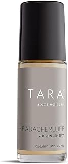 TARA Spa Therapy Headache Relief Aromatherapy Roll-On Remedy – 100% Organic Liniment, Soothes Headache Tension, Lavender & Wintergreen, 1oz