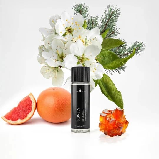 Aromely Lovely Diffuser Oil | Cheerful Hotel Scent with Grapefruit, Pear & Jasmine | Hotel Collection Oil for Waterless & Cold Air Diffusers (20ml)