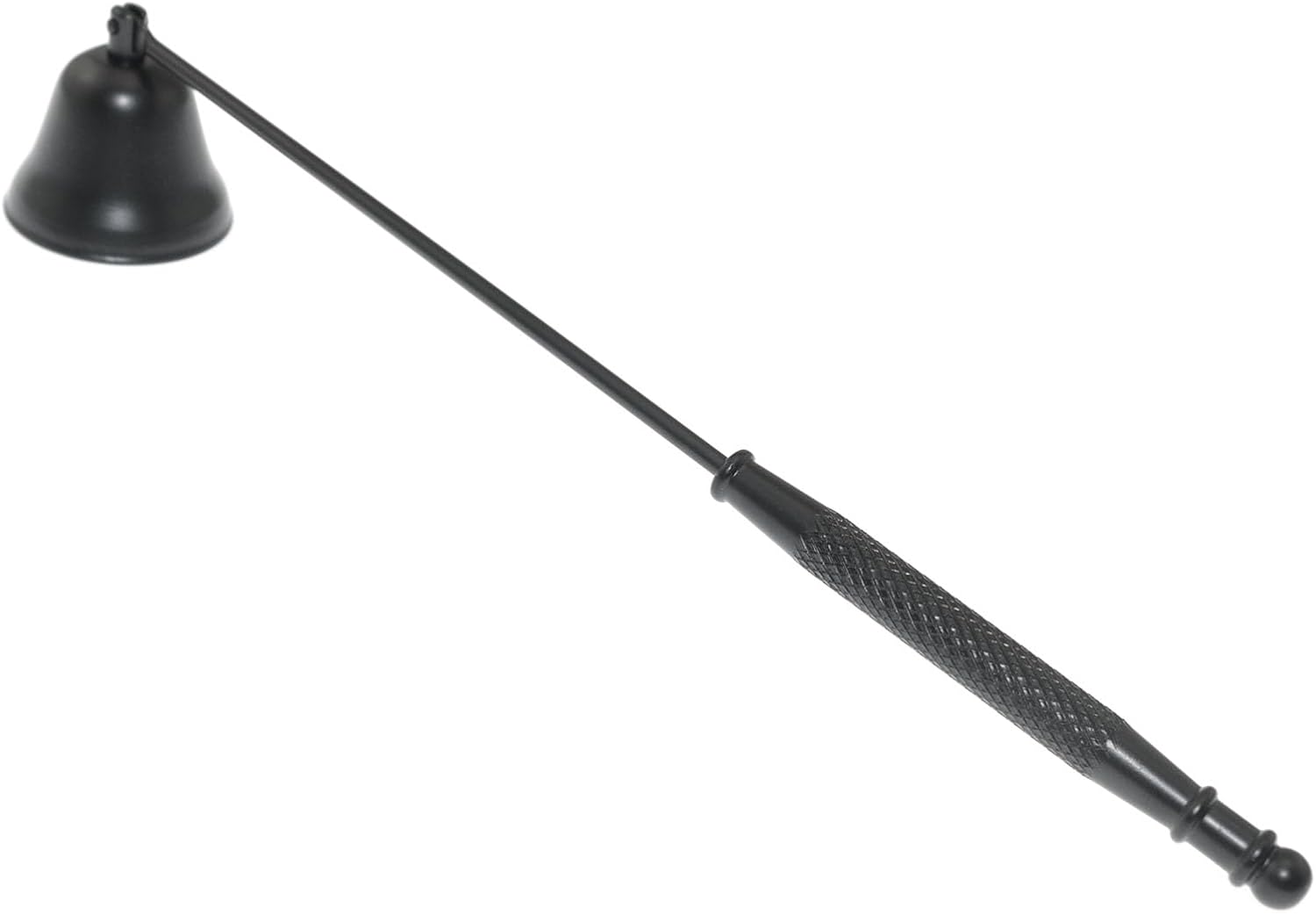 Horn Model Candle Extinguishing Cover 21cm Black Aroma Candle Tools Antique Style Stainless Steel with Long Handle Polished Wick Flame Snuffer