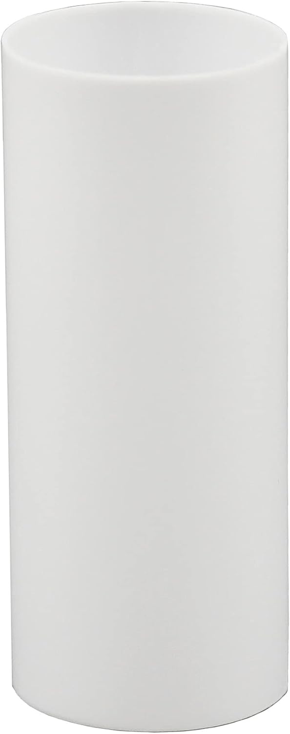 Creative Hobbies White Plastic Medium Base Chandelier Socket Candle Covers, 3 Inch Tall | 6 Pack