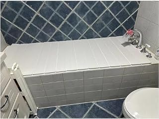 Luxury Folding Bathtub Cover Caddy Tray - 0.6cm Thick Insulation Lid for Spa & Reading - Durable Dust Board Bath Accessories