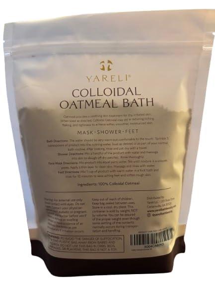 Yareli Colloidal Oatmeal, 2lb (32oz), Bath Powder for Dry Skin for All Ages