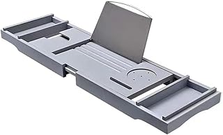 Extendable Bathtub Tray Caddy nizer - Waterproof Bath Table Board Shower Storage Rack Drain Shelf Perfect for Relaxing & Spa Experience