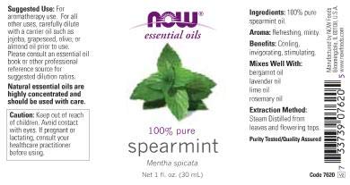 Now Foods Spearmint Oil, 1 Oz