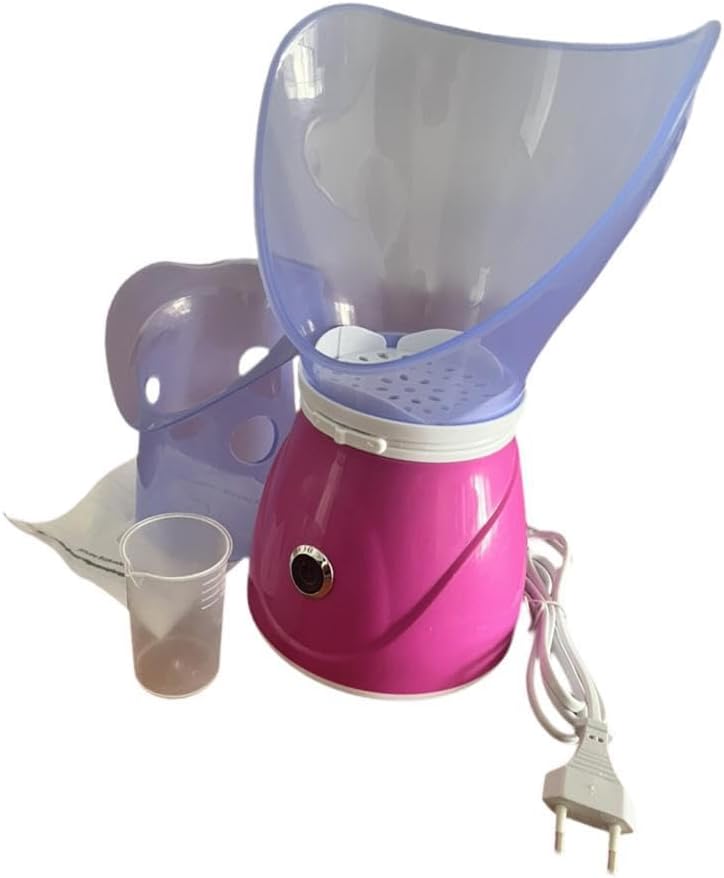 Facial Steamer Steam Inhaler Face Steamer Vacuum Esthetician Facial Deep Cleaning with Material Adjustable Steam, Pink
