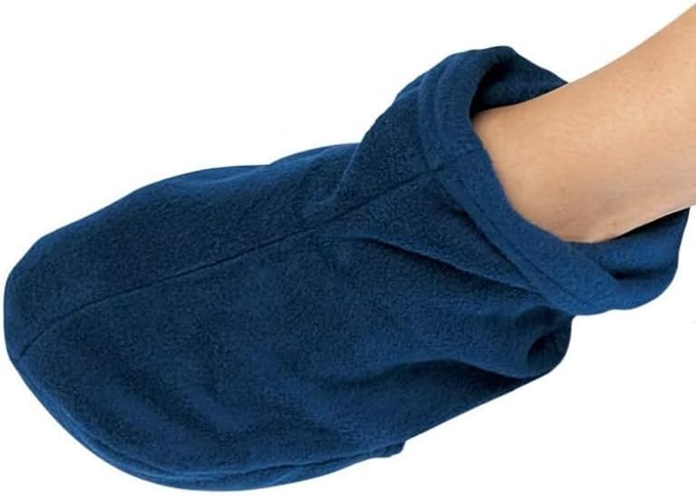 Microwaveable Aromatherapy Foot Warmers – Reusable Heated Booties with Flaxseed & Herbal Infusion for Foot Relaxation, Moist Heat Comfort & Cold Feet Relief (Blue, One Size)